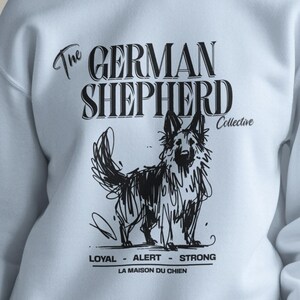 German Shepherd Cozy Sweatshirt, Dog Mom Gift, Doodle Art, Pet Breed Sweatshirt, La Maison du Chien Shepherd Apparel, Shepherd Mom Dad Gifts