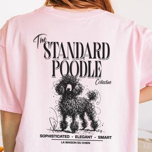 Comfort Colors Poodle T-Shirt, Doodle Art Style, Dog Mom Gift, Dog Dad Gifts, Poodle Lover Tee, Unisex T Shirt, Cute Standard Poodle Shirt