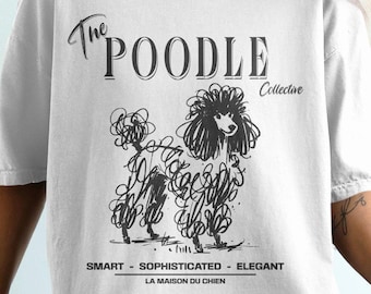 Comfort Colors Poodle T-Shirt, Doodle Art Dog Tee, Poodle Collective Shirt, Dog Lover Gift, Pet Breed Tee, Trendy Graphic Tee, Poodle Mom