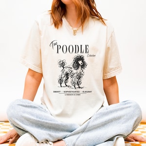 Comfort Colors Poodle T-Shirt, Doodle Art Dog Tee, Poodle Collective Shirt, Dog Lover Gift, Pet Breed Tee, Trendy Graphic Tee, Poodle Mom Ivory
