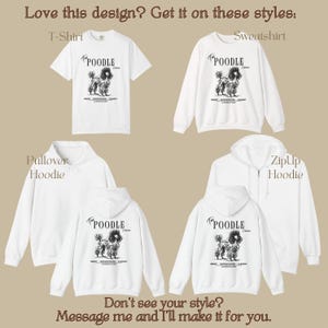Comfort Colors Poodle T-Shirt, Doodle Art Dog Tee, Poodle Collective Shirt, Dog Lover Gift, Pet Breed Tee, Trendy Graphic Tee, Poodle Mom image 2