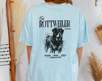 Rottweiler-t-shirt med mönster, present till henne, present till honom, present till mamma, Rottweiler