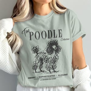 Comfort Colors Poodle T-Shirt, Doodle Art Dog Tee, Poodle Collective Shirt, Dog Lover Gift, Pet Breed Tee, Trendy Graphic Tee, Poodle Mom Bay