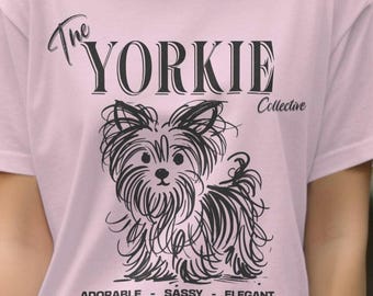 Camiseta Yorkie con colores cómodos, estilo doodle, camiseta para mamá Yorkie, regalo Yorkshire Terrier, camiseta para amantes de los perros, camiseta La Maison du Chien, camiseta Yorkie