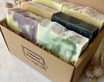 Organic Bar Soap Gift Box 6pk - Premium Soap Great For Gifts - Fancy Handmade Organic Bar Soap Perfect For Skin Care- Unique Gift Idea