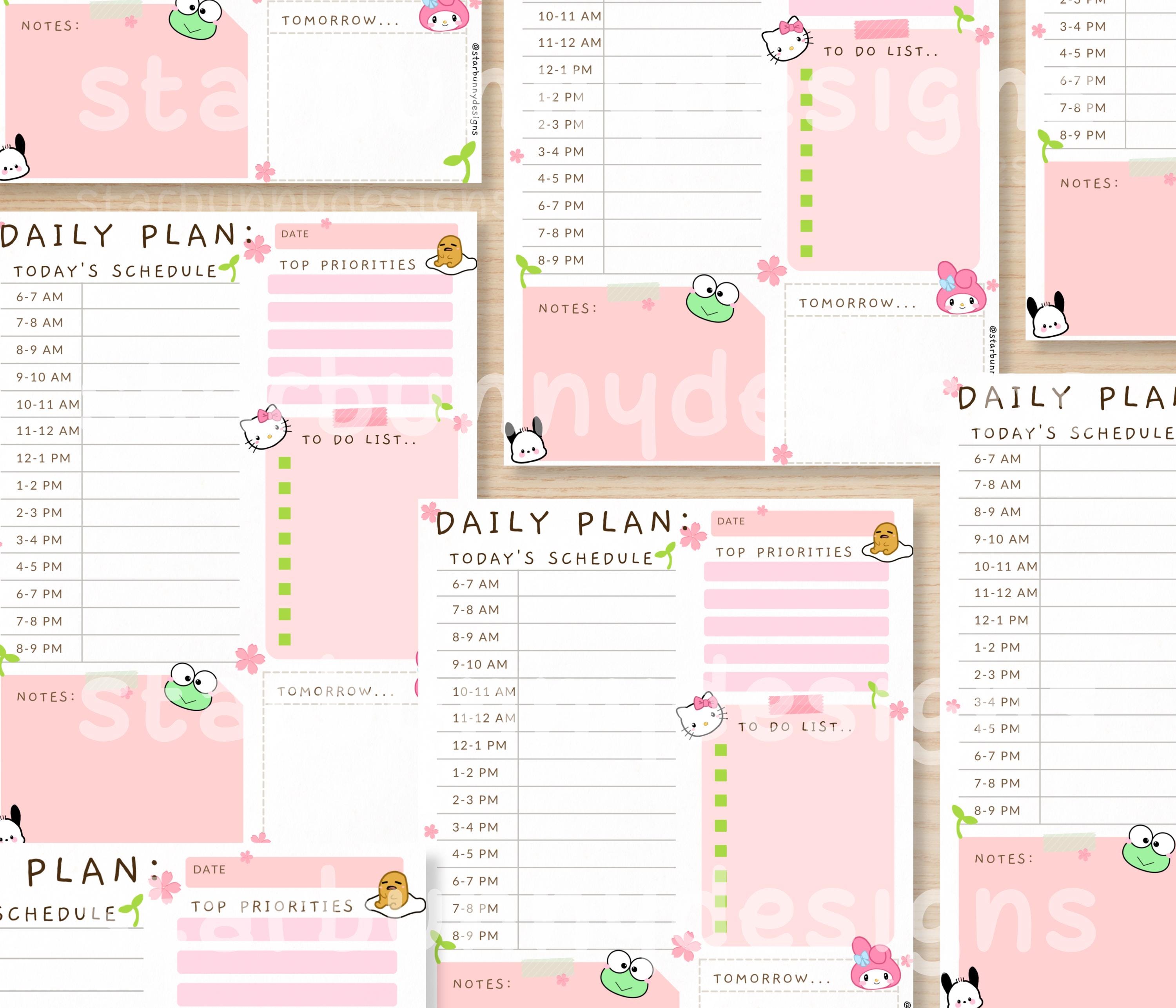 Kawaii Sakura Anime Goodnotes, Anime Daily Planner to Do List, Anime ...