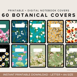 60 copertine GoodNotes botaniche, copertine floreali GoodNotes, copertine GoodNotes con piante, copertine carine per pianificatore, copertine carine per pianificatore Goodnotes