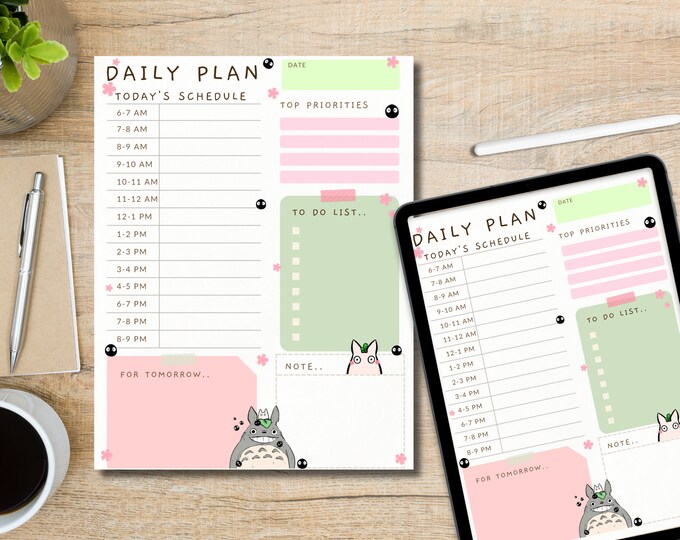 Kawaii A5 Chore List Planner Pad Tidy Habit A5 Planner to Do List ...