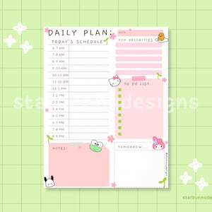 Kawaii Sakura Anime GoodNotes, Lista de tareas del planificador diario de anime, Planificador de GoodNotes de anime, Lindo planificador diario imprimible, Planificador diario kawaii