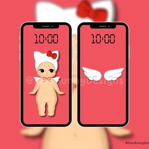 Kitty Angel Baby Phone Wallpaper, Kawaii Sonny Wallpaper, Kawaii iPhone Wallpapers, Cute Wallpaper Sets, Cute Anime Wallpapers