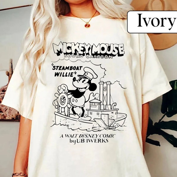 Mickey Mouse Steamboat Willie Poster Homage Shirt Walt Disney World Shirt Gift Ideas Men Women Sweatshirt-Hoodie