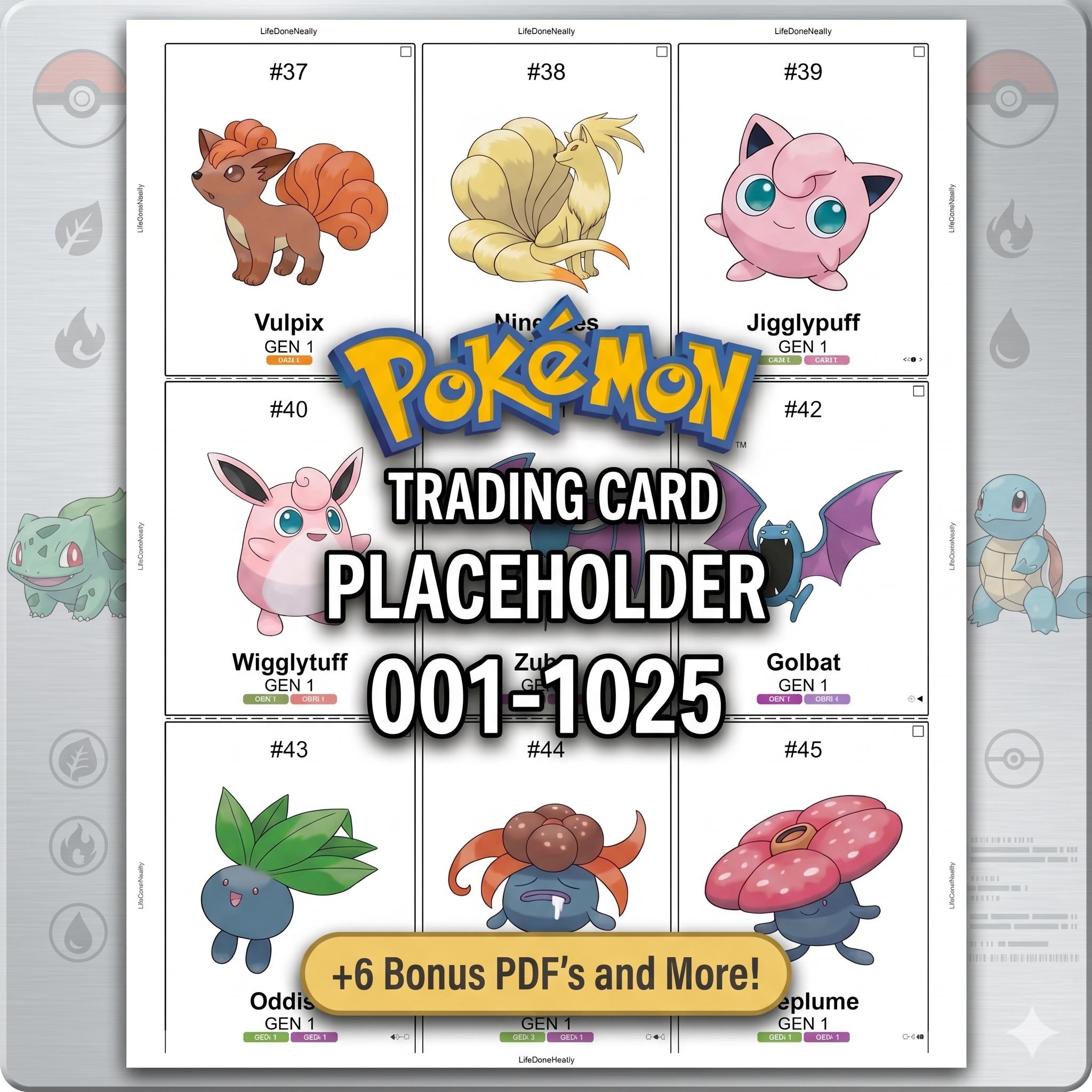 Gen 1 Trading Card - Etsy
