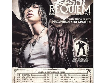 Keshi Requiem Tour Poster, 16x20in Print, Music Poster, Gabriel