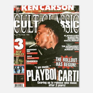 Póster de la revista Playboi Carti, lámina artística de tamaño normal, "Soy Música", Whole Lotte Red, Die Lit, póster musical, decoración de habitación, arte mural, sin marco