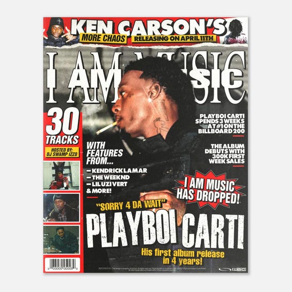 Play boi carti ポスター　B1サイズ　最終値下げ Playboi Carti Die Lit Album Premium Music Poster | Artwork
