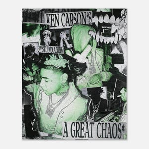 Ken Carson Collage Poster,  8x10 Inches Art Print, A Great Chaos, More Chaos, Teen X, Music Poster, Room Decor, Wall Art, No Frame