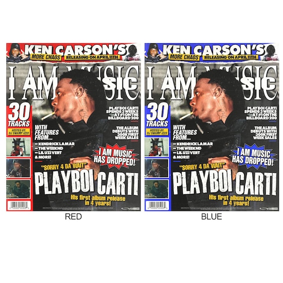 Playboi Carti Magazine Poster, 16x20in Art Print, I Am Music