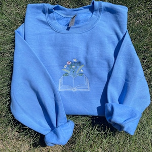 Open Book Embroidered Sweatshirt