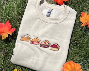 Fall Pie embroidered Sweatshirt
