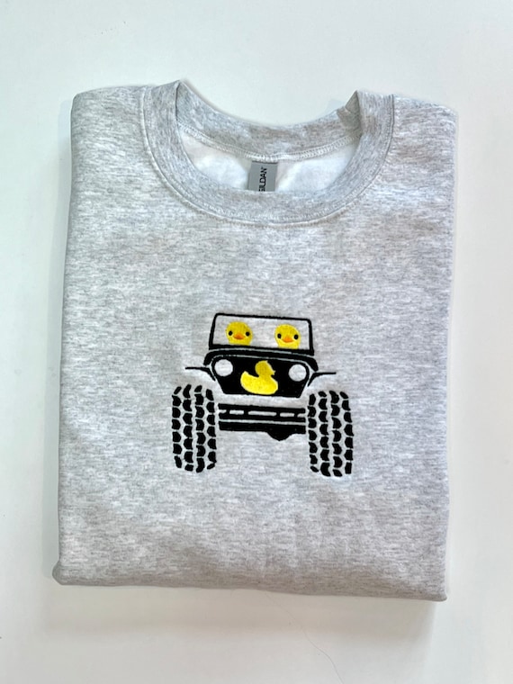 Rubber Duck Embroidered Sweatshirt - Jeep Lover Gift
