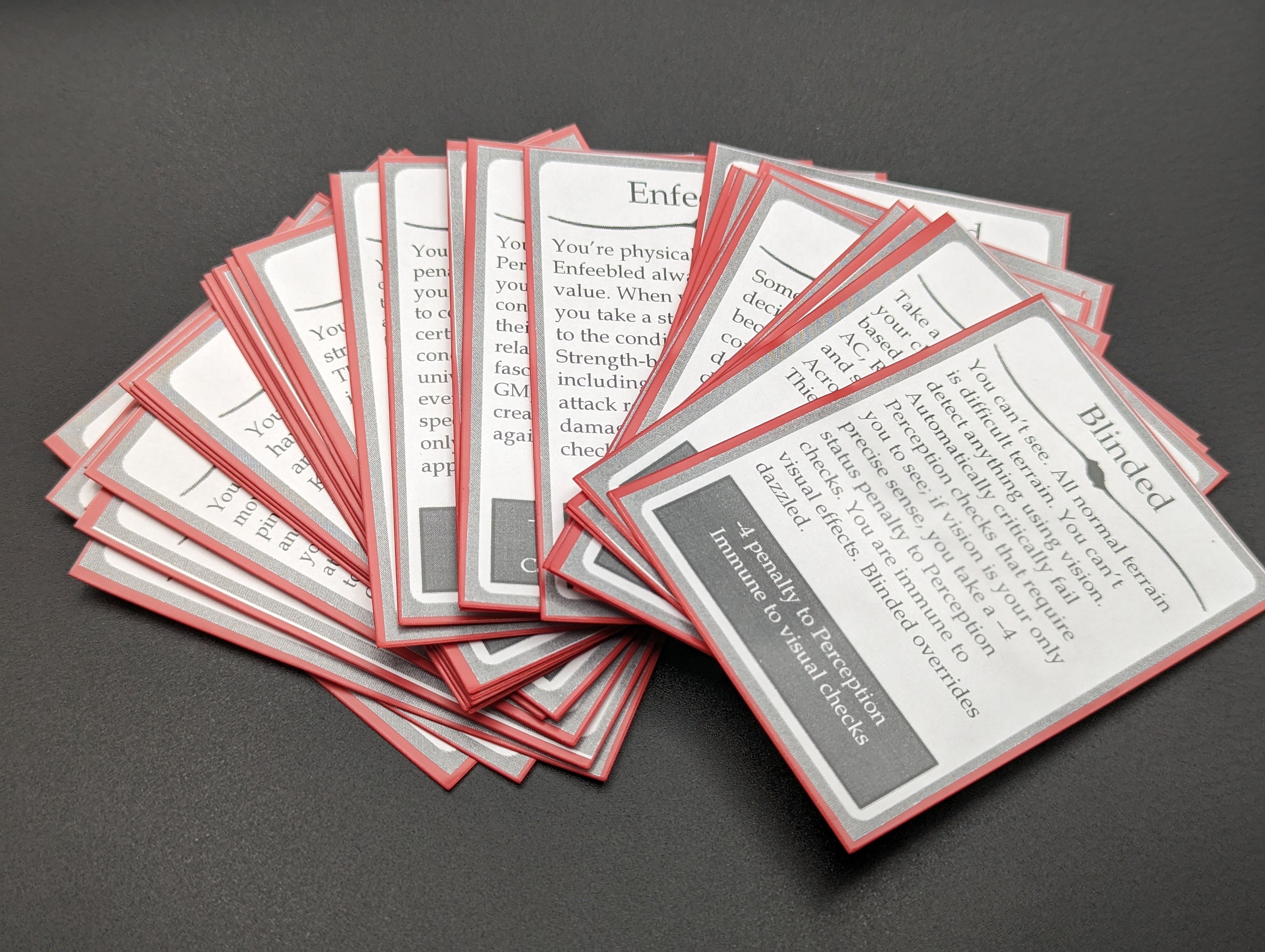 Mp Condition Card Examples Pathfinder 2nd Edition Condition Card Set - Etsy