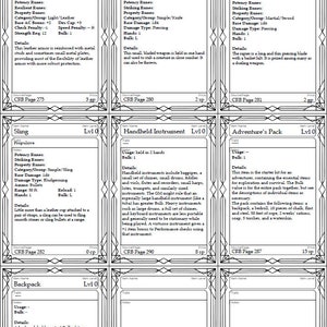 Pathfinder 2e Core- en Advanced Class Kit-itemkaarten