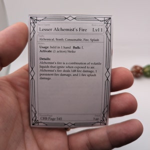 Pathfinder 2e editie alchemische itemkaarten (remaster)