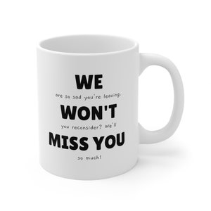 Funny Coworker Leaving Coffee Mug, Work Bestie Retirement Mug Gift, Employee Colleague Leaving Gift, Going Away Gift, Retired Farewell Gift