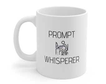 Taza de Susurrador de Mensajes: Regalo divertido para ingeniero de mensajes de IA