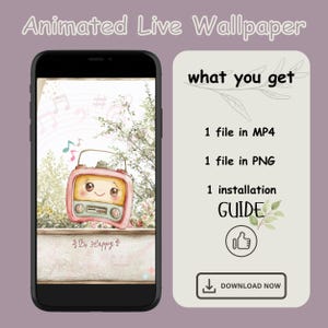 Be Happy cute happy radio dancing Live background iOS live image kawaii android mp4 wallpaper live image wallpaper phone motivational