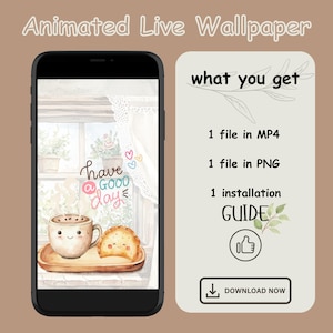 Happy day cute happy foods Live background iOS live image kawaii android mp4 wallpaper live image wallpaper phone wallpaper motivational