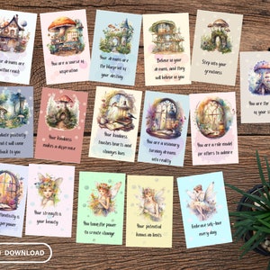 Whimsical 16 Affirmation Cards #01 Printable Cards, Motivational Cards, Positivity Cards Manifestation Cards, Affirmation Deck, Affirmation