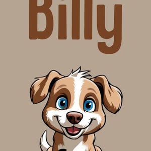 Digital Dog Cartoon Print