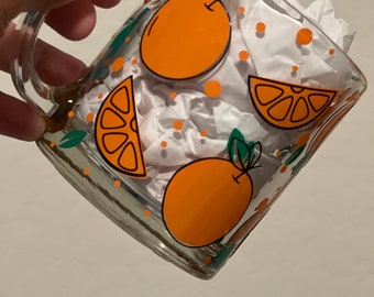 Orange Glass Mug