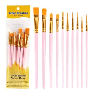 Colorations Mini Paint Brushes, Set of 60, Natural Bristle, Painting, Paint  Brushes for Children , Art Supplies, Classroom Supplies, Posters, Kids