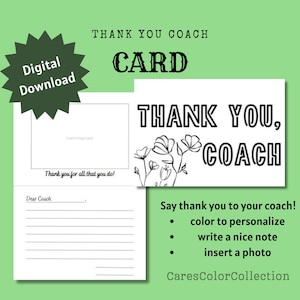Thank You Coach CARD