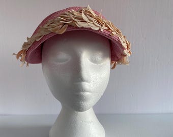 Vintage Pink Church Hat Wedding Hat Fascinator