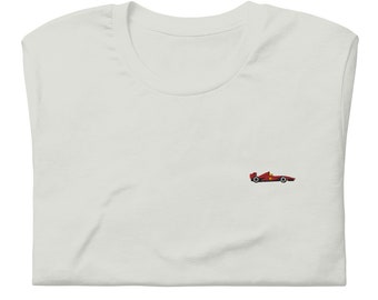 F1 Ferrari Car Fan, Shirt, Embroidered, Formula 1 Unisex Shirt, Formula One Gift, Ferrari F1 Shirt, F1 Lover, Charles Leclerc Shirt