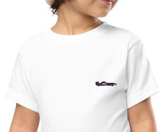 Fan de voiture Red Bull F1 pour tout-petit, t-shirt pour tout-petit fan de F1, chemise F1 pour tout-petit, brodé Formule 1 pour tout-petit, chemise Red Bull pour tout-petit