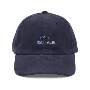 F1 Williams Team Fan, Cordmütze, Fan von F1 Hut, Formel-1-Williams-Fahrer, Carlos Sainz Fanhut, Alex Albon Fan Vintage Cordhut