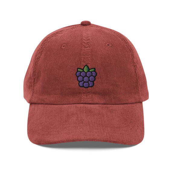 Blackberry Hat - Vintage Corduroy Cap, Blackberry Dad Hat 