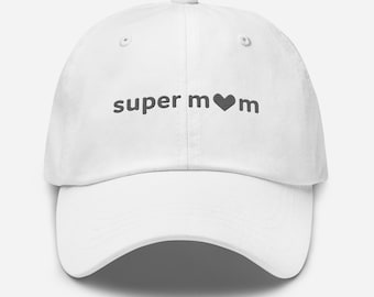 Gorro de súper mamá, gorro de papá, gorro de mejor mamá, gorro de corazón para mamá, gorro y coche para mamá, gorro sencillo para mamá, gorro bonito para mamá, el mejor regalo para mamá