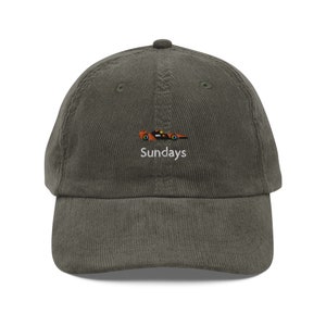 McLaren Sundays Corduroy Cap, McLaren Race Formula One, Sundays Grand Prix, Formula 1 Hat, Gift for McLaren Fan, Race Car Hat