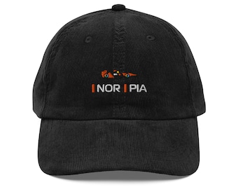McLaren Team F1 Fan Corduroy Cap, Fan of F1 Hat, Formula One McLaren Drivers, Lando Norris Fan Hat, Oscar Piastri Fan Hat