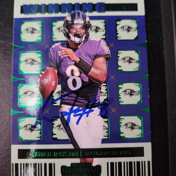 Lamar jackson heros  autographed card