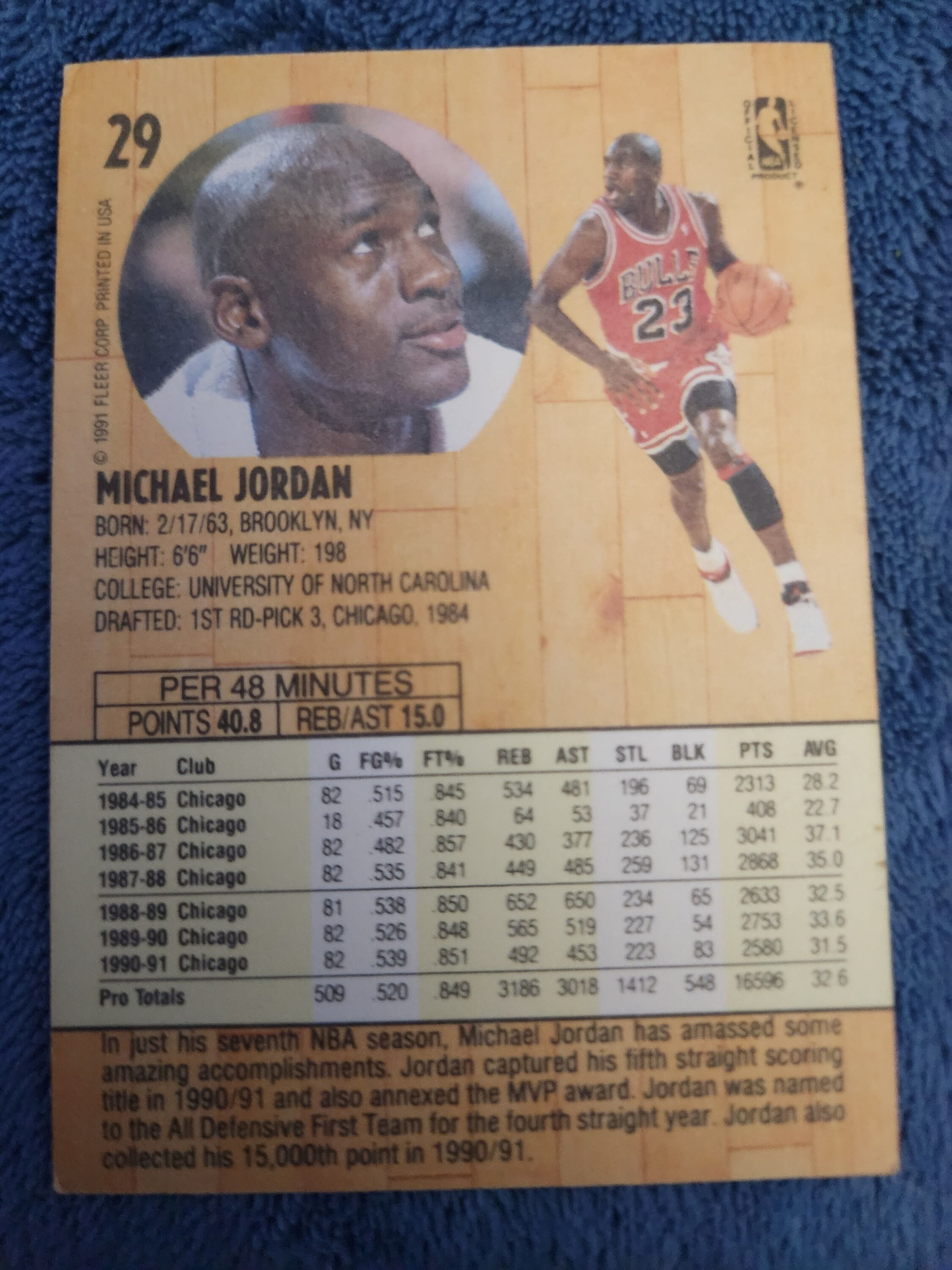 michael jordan card plaque