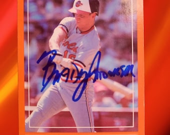 Tarjeta autografiada de Brady Anderson
