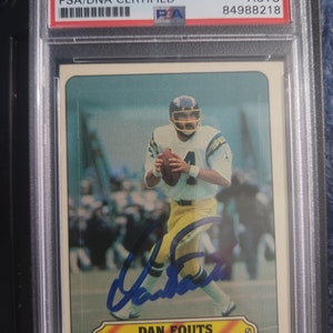 Carta autografata PSA di Dan Fouts - Firmata a mostre e aste, condizioni quasi perfette, firma autentica, raro oggetto da collezione - Offerte accettate