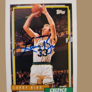 Larry Bird signierte Karte