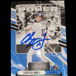 Bella carta autografata da Chipper Jones